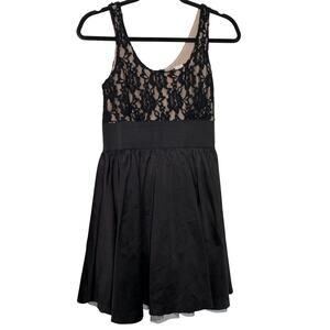 Vintage Better B. Black Lace Mini Sleeveless Retro Formal Dress Size S